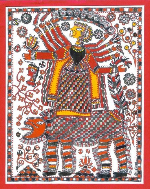 Home mithila style painting 5 mahendra shah mithila paintings