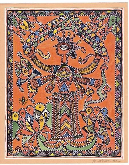 mithila style painting mahendra shah mithila paintings (1)
