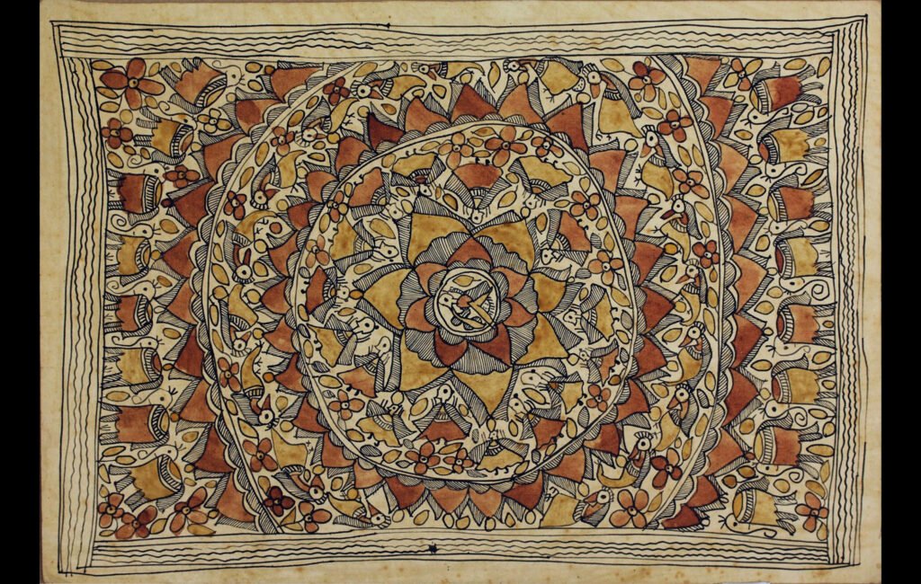 Madhubani Art - Techniques and Styles godna madhubani painting