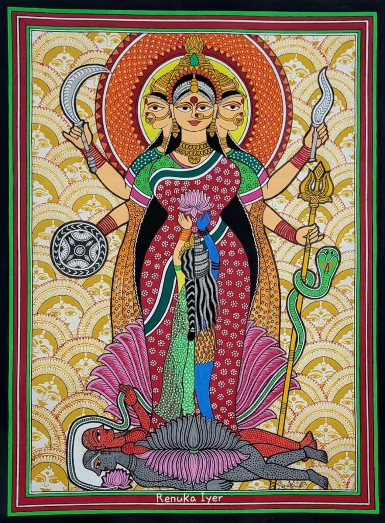 Madhubani Art - Techniques and Styles madhubani painting renuka 04